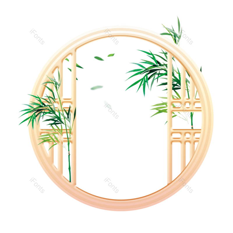 边框图片,装饰元素,竹叶PNG,竹子免抠素材